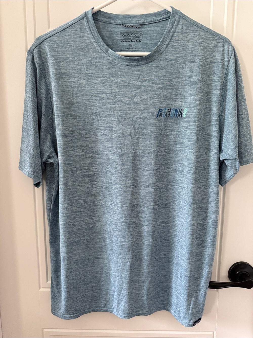 Patagonia Capilene Cool Daily Light Heather Blue Performance Tee